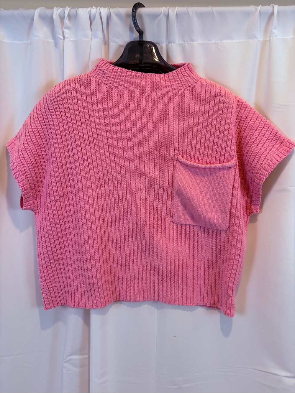 NEW ENTRO knit sweater in pink size large